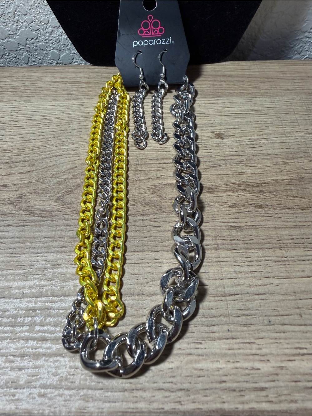 paparazzi Two-Tone Gold and Silver Layered Chain Necklace Set